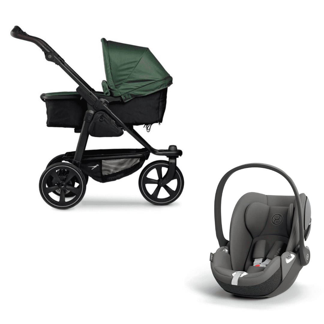 TFK Mono 2 Kombikinderwagen Olive Luftkammerräder und Cybex Cloud T Mirage Grey - TFK Mono 2 Kombikinderwagen Olive Luftkammerräder und Cybex Cloud T Mirage Grey bei babybrands.de kaufen ✓ sicher, einfach & bequem online bestellen ✓